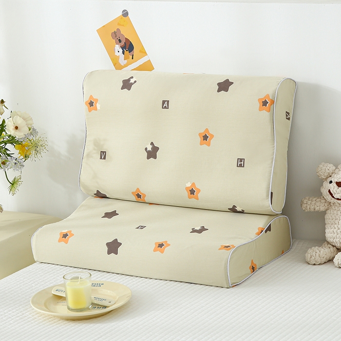 91家纺网 家纺一手货源 找家纺 良佐生活 2025春夏新款水洗天丝棉乳胶枕套 幸运星