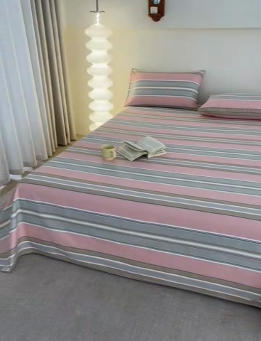 91家纺网 家纺一手货源 找家纺 棉乐町 2025新款全棉纯棉老粗布床单绝恋