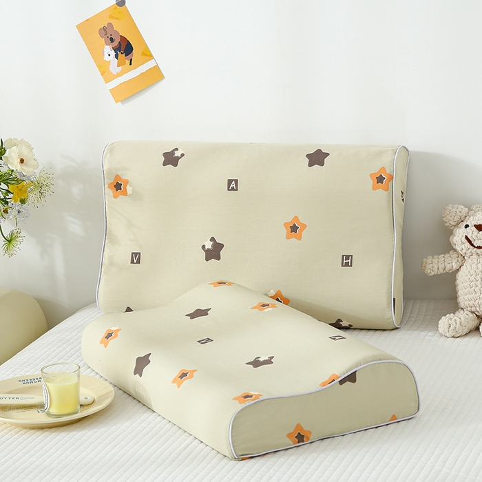 91家纺网 家纺一手货源 找家纺 良佐生活 2025春夏新款水洗天丝棉乳胶枕套 幸运星