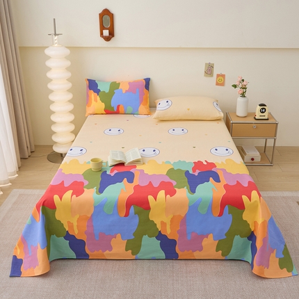 棉乐町 2025新款全棉纯棉老粗布床单夕晴