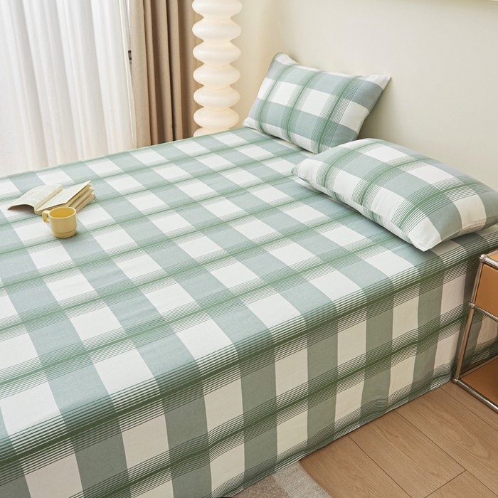 91家纺网 家纺一手货源 找家纺 金泰莱 2025新款纯棉全棉粗布床单 本真