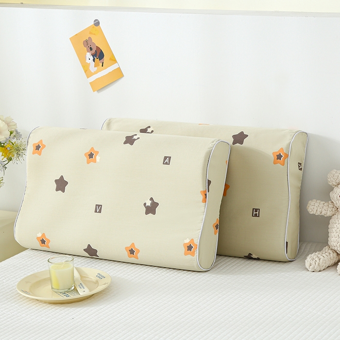 91家纺网 家纺一手货源 找家纺 良佐生活 2025春夏新款水洗天丝棉乳胶枕套 幸运星