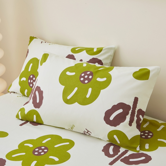 91家纺网 家纺一手货源 找家纺 金泰莱 2025新款纯棉全棉粗布床单 初妍