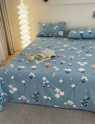 91家纺网 家纺一手货源 找家纺 棉乐町 2025新款全棉纯棉老粗布床单青森