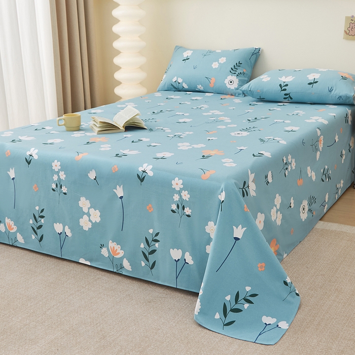 91家纺网 家纺一手货源 找家纺 首爱家纺 2025新款老粗布全棉纯棉床单三件套软凉席子 青森