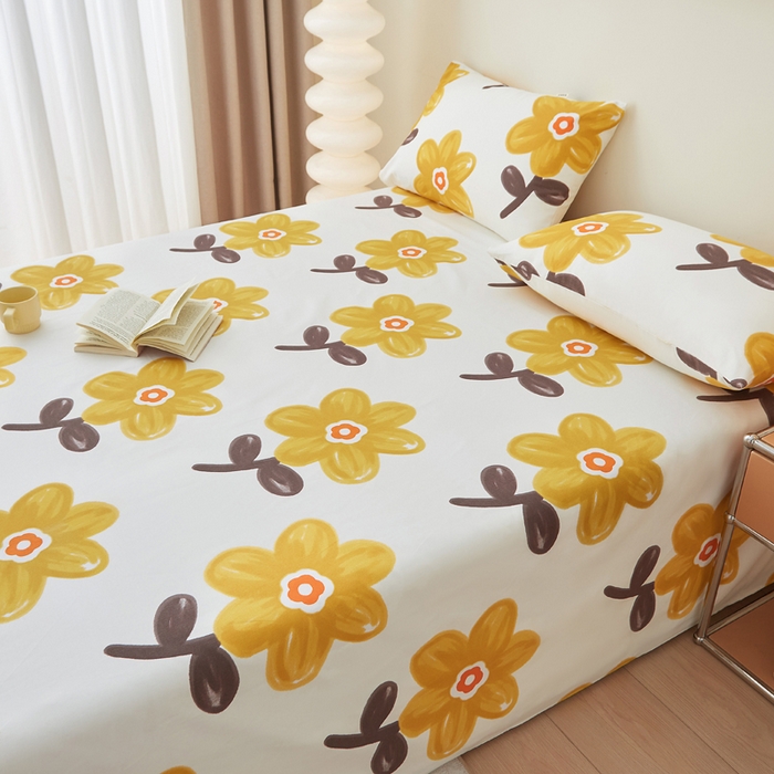 91家纺网 家纺一手货源 找家纺 首爱家纺 2025新款老粗布全棉纯棉床单三件套软凉席子 陌微