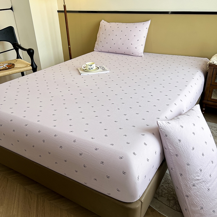 91家纺网 家纺一手货源 找家纺 （总）笠客家纺 2025加厚A类针织棉双层纱床笠小碎花床罩