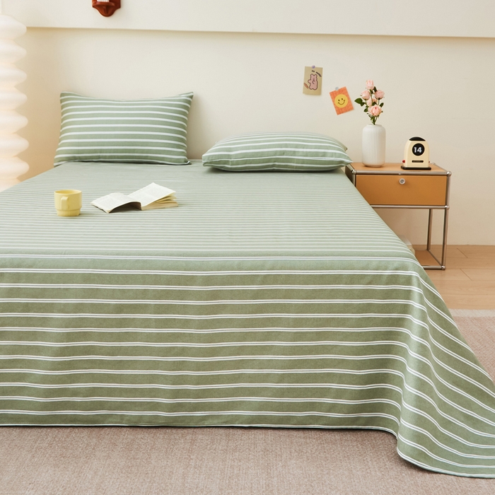 91家纺网 家纺一手货源 找家纺 金泰莱 2025新款纯棉全棉粗布床单 鸿雁