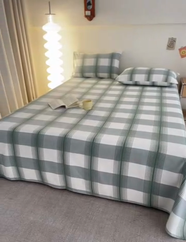 91家纺网 家纺一手货源 找家纺 金泰莱 2025新款纯棉全棉粗布床单 本真