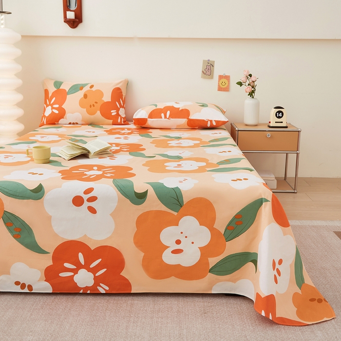 91家纺网 家纺一手货源 找家纺 棉乐町 2025新款全棉纯棉老粗布床单彩寻