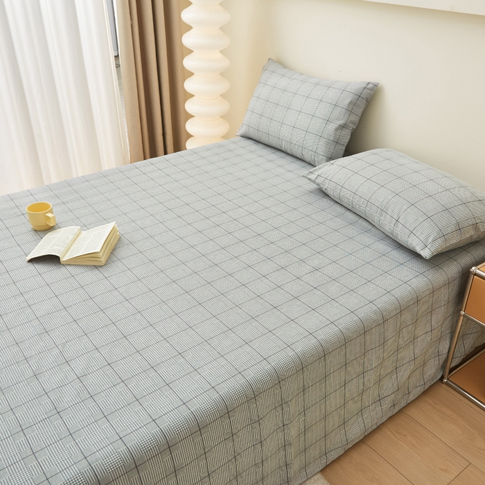 91家纺网 家纺一手货源 找家纺 棉乐町 2025新款全棉纯棉老粗布床单素韵格