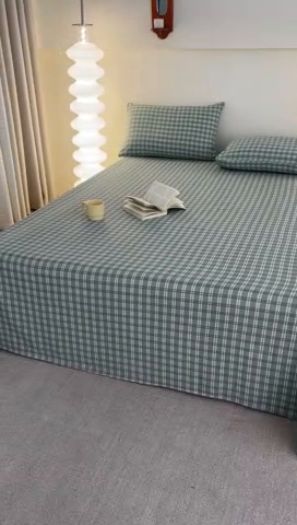 91家纺网 家纺一手货源 找家纺 棉乐町 2025新款全棉纯棉老粗布床单澜庭