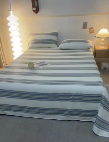 91家纺网 家纺一手货源 找家纺 棉乐町 2025新款全棉纯棉老粗布床单满江