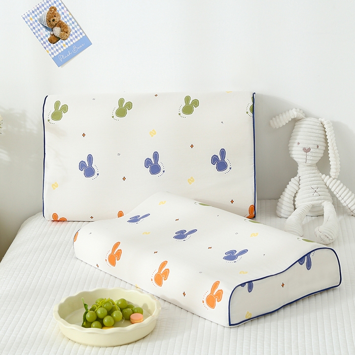 91家纺网 家纺一手货源 找家纺 良佐生活 2025春夏新款水洗天丝棉乳胶枕套 波比兔-米