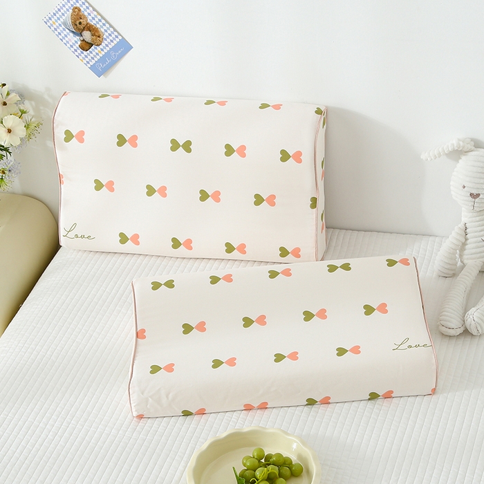 91家纺网 家纺一手货源 找家纺 良佐生活 2025春夏新款水洗天丝棉乳胶枕套 心动