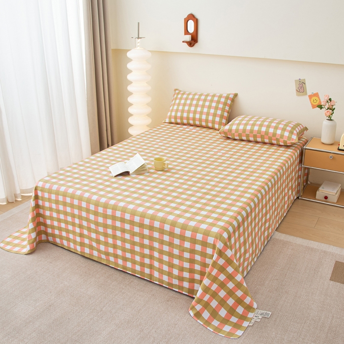 91家纺网 家纺一手货源 找家纺 棉乐町 2025新款全棉纯棉老粗布床单春娇