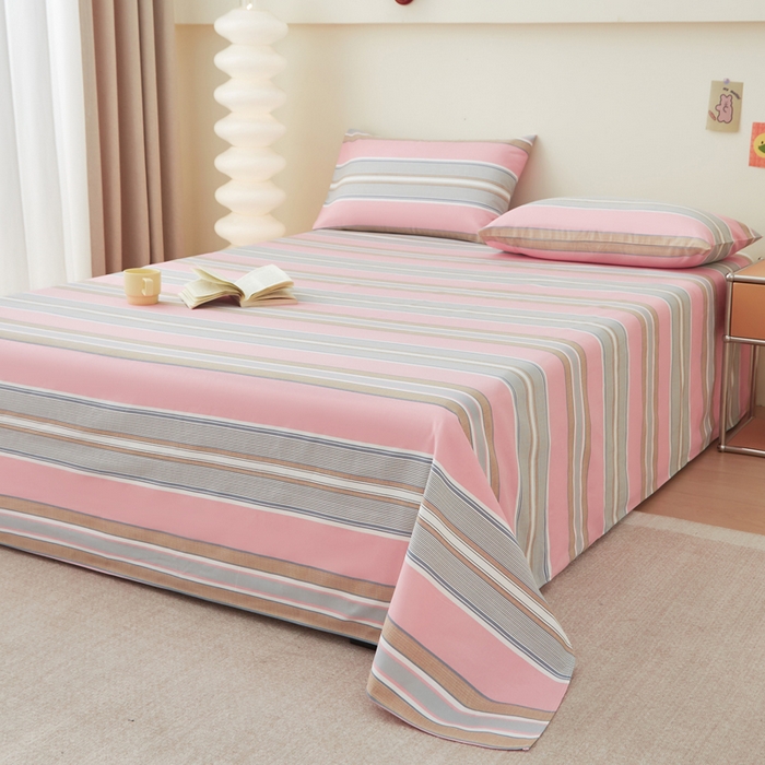 91家纺网 家纺一手货源 找家纺 首爱家纺 2025新款老粗布全棉纯棉床单三件套软凉席子 绝恋