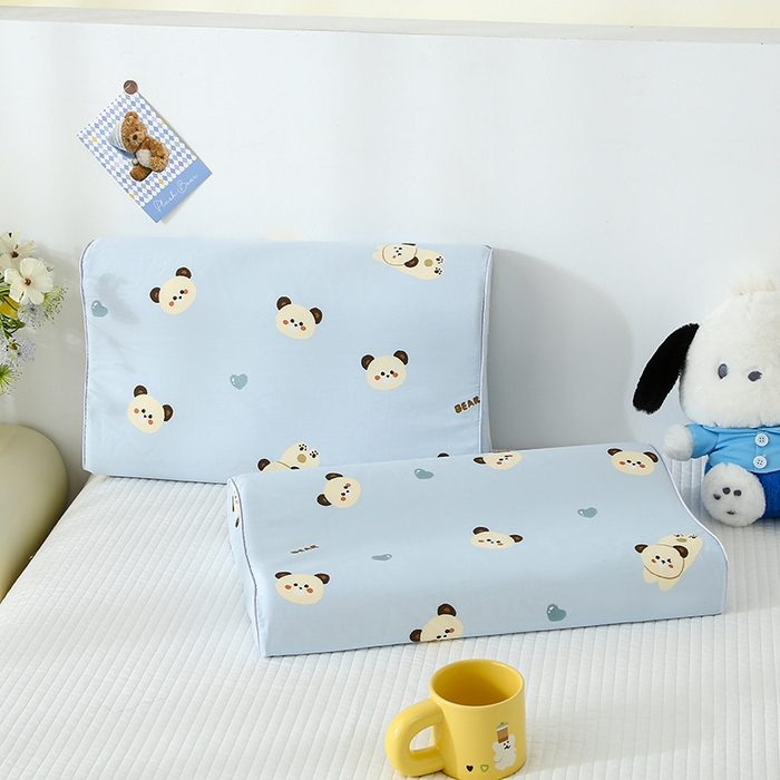 91家纺网 家纺一手货源 找家纺 良佐生活 2025春夏新款水洗天丝棉乳胶枕套 小奶狗-兰