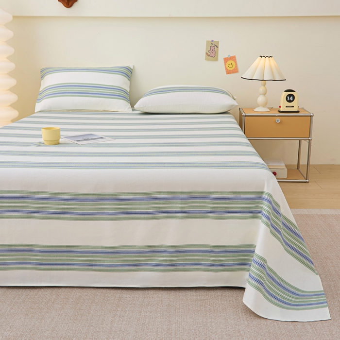 91家纺网 家纺一手货源 找家纺 金泰莱 2025新款纯棉全棉粗布床单 满江