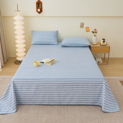 首爱家纺 2025新款老粗布全棉纯棉床单三件套软凉席子 北斗