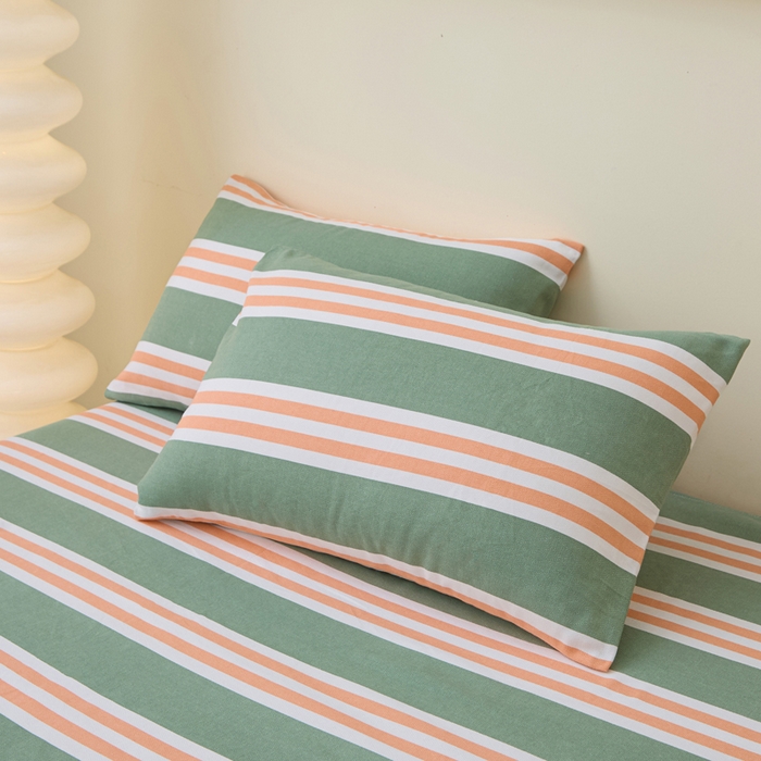 91家纺网 家纺一手货源 找家纺 首爱家纺 2025新款老粗布全棉纯棉床单三件套软凉席子 北海道