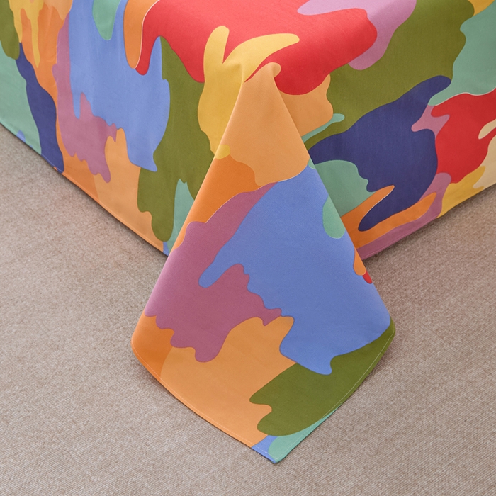 91家纺网 家纺一手货源 找家纺 棉乐町 2025新款全棉纯棉老粗布床单夕晴