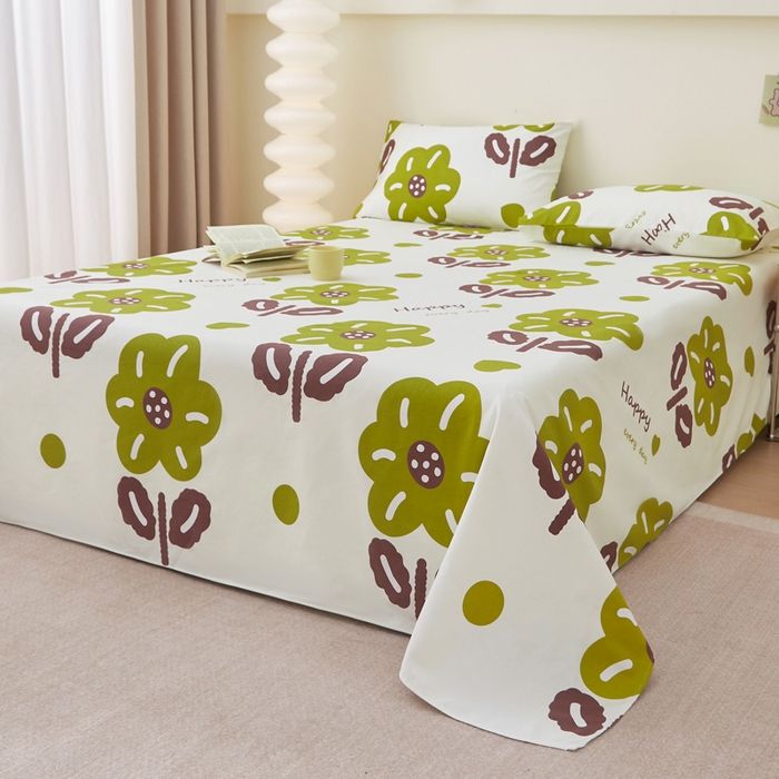 91家纺网 家纺一手货源 找家纺 金泰莱 2025新款纯棉全棉粗布床单 初妍