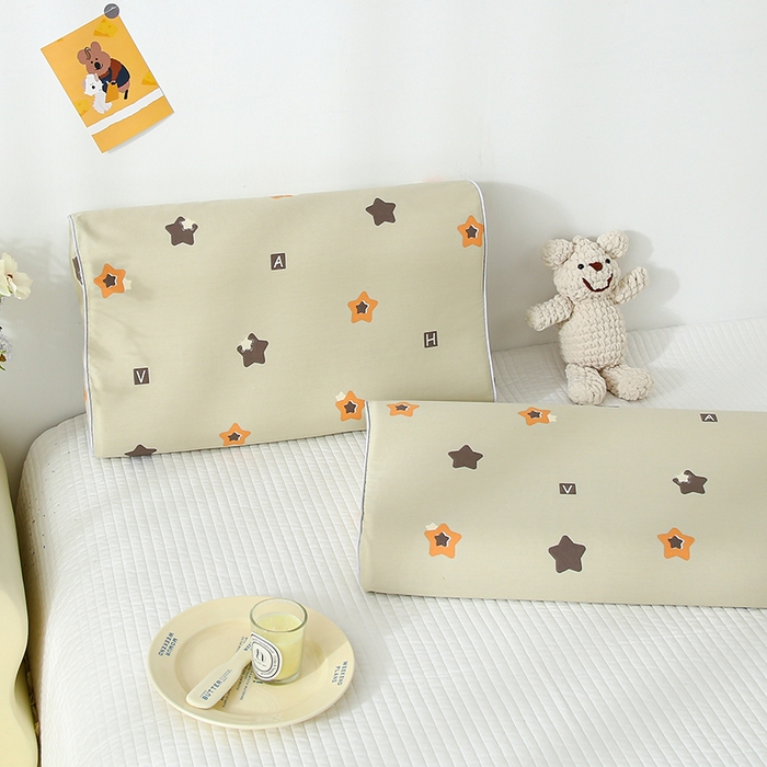 91家纺网 家纺一手货源 找家纺 良佐生活 2025春夏新款水洗天丝棉乳胶枕套 幸运星