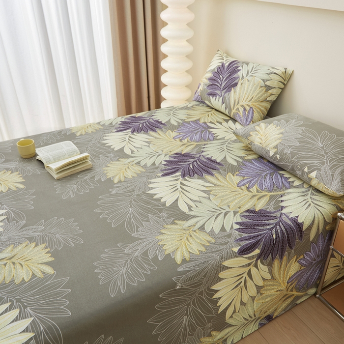 91家纺网 家纺一手货源 找家纺 首爱家纺 2025新款老粗布全棉纯棉床单三件套软凉席子 秀颜