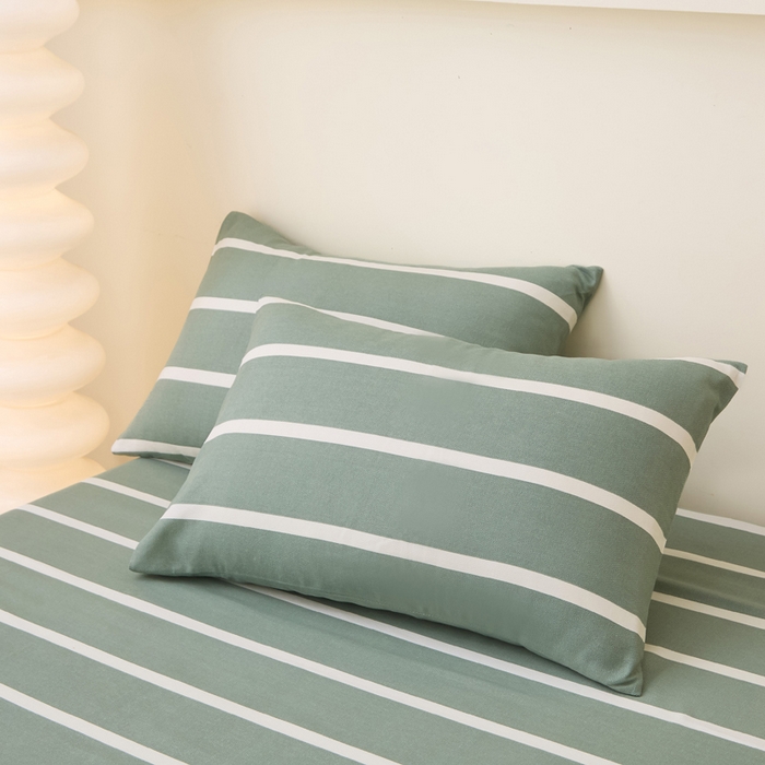 91家纺网 家纺一手货源 找家纺 首爱家纺 2025新款老粗布全棉纯棉床单三件套软凉席子 莫兰