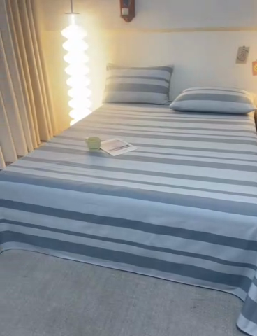 91家纺网 家纺一手货源 找家纺 棉乐町 2025新款全棉纯棉老粗布床单柒墨