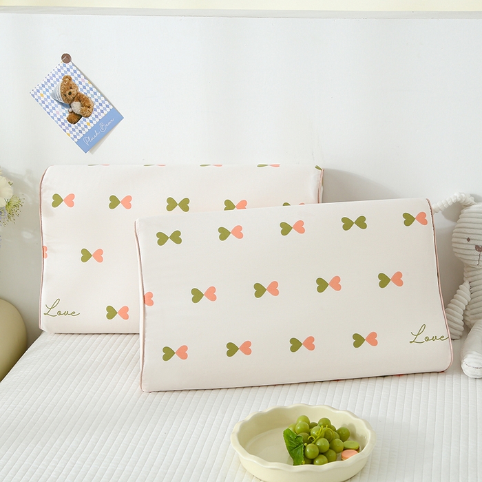 91家纺网 家纺一手货源 找家纺 良佐生活 2025春夏新款水洗天丝棉乳胶枕套 心动