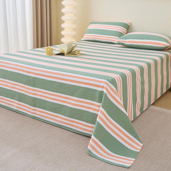 91家纺网 家纺一手货源 找家纺 首爱家纺 2025新款老粗布全棉纯棉床单三件套软凉席子 北海道