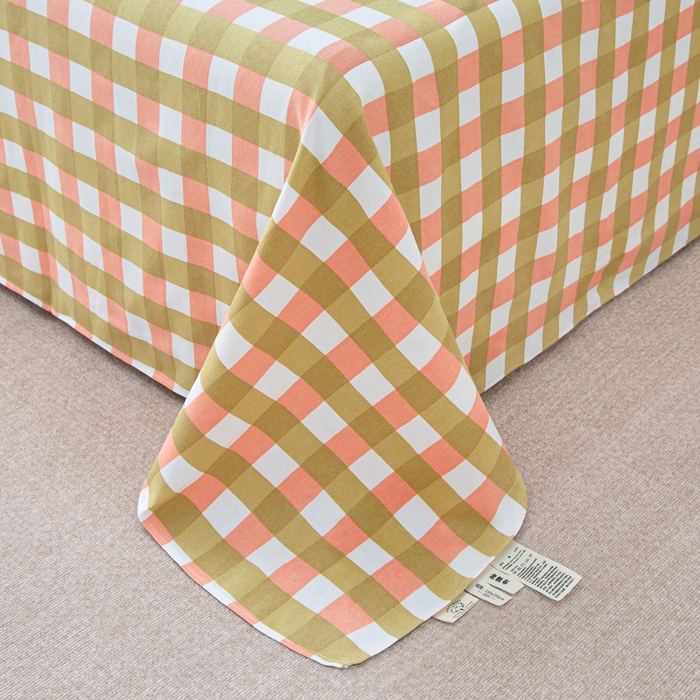 91家纺网 家纺一手货源 找家纺 首爱家纺 2025新款老粗布全棉纯棉床单三件套软凉席子 春娇