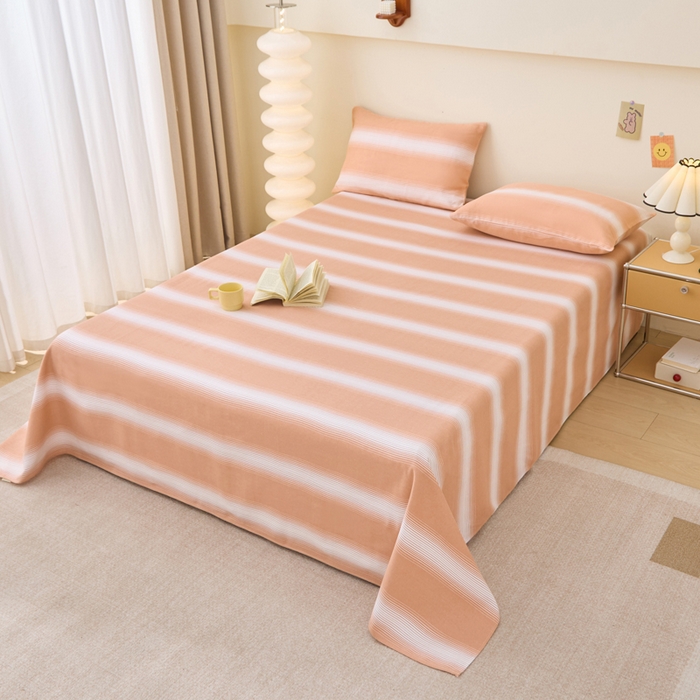 91家纺网 家纺一手货源 找家纺 首爱家纺 2025新款老粗布全棉纯棉床单三件套软凉席子 西治