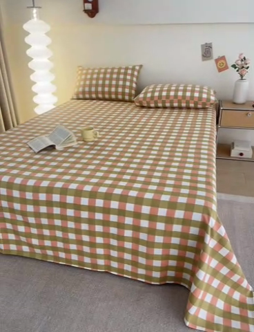 91家纺网 家纺一手货源 找家纺 金泰莱 2025新款纯棉全棉粗布床单 春娇