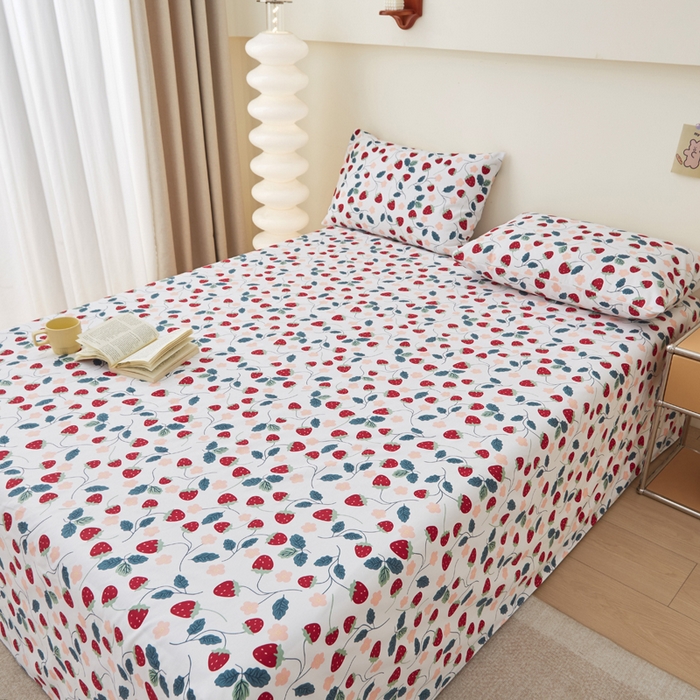 91家纺网 家纺一手货源 找家纺 棉乐町 2025新款全棉纯棉老粗布床单暖莓