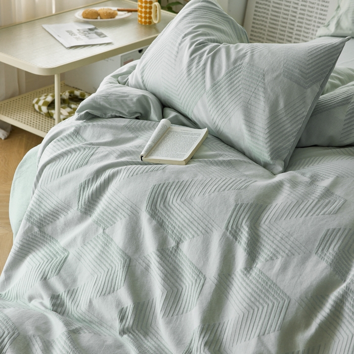 91家纺网 家纺一手货源 找家纺 简家居 2025新款四件套-星空物语 绿