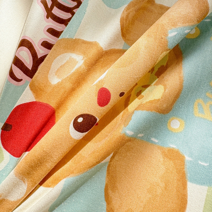 91家纺网 家纺一手货源 找家纺 呗旺鹿 2025新款全棉13372床单 奶油小熊