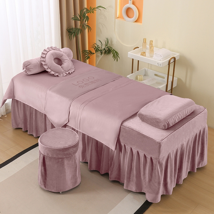 91家纺网 家纺一手货源 找家纺 琪宝阁 2025新款轻奢一族系列立丝绒美 容床罩套件 轻奢一族豆沙1