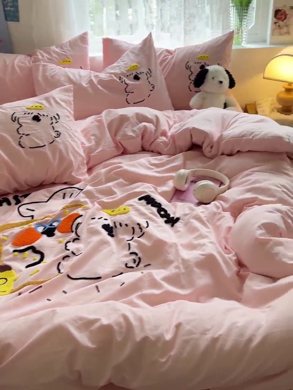 91家纺网 家纺一手货源 找家纺 曼谷家纺 2025新款软糯毛巾绣水洗棉四件套-【买家秀联系微信】专属版权，质检报告 舔狗-粉