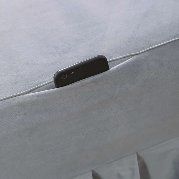 91家纺网 家纺一手货源 找家纺 琪宝阁 2025新款轻奢一族系列立丝绒美 容床罩套件 轻奢一族蓝灰1