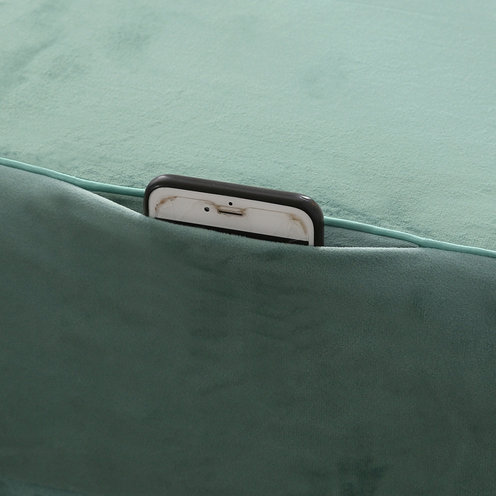 91家纺网 家纺一手货源 找家纺 琪宝阁 2025新款轻奢一族系列立丝绒美 容床罩套件 轻奢一族绿色