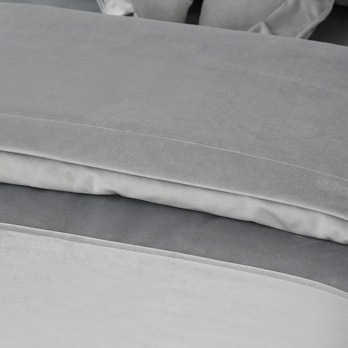 91家纺网 家纺一手货源 找家纺 琪宝阁 2025新款轻奢一族系列立丝绒美 容床罩套件 轻奢一族浅灰1