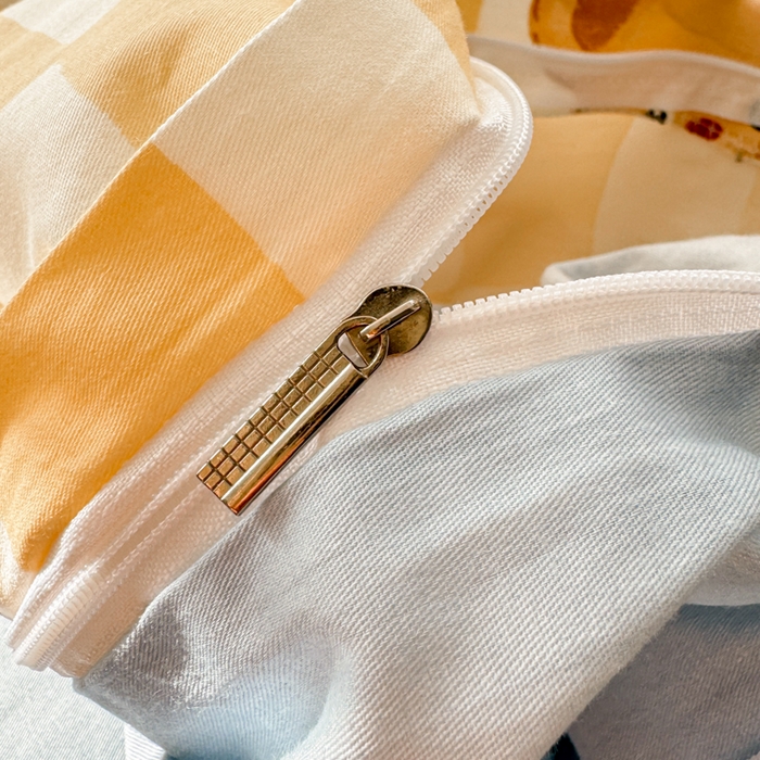 91家纺网 家纺一手货源 找家纺 呗旺鹿 2025新款全棉13372黄油小熊系列四件套 黄油小熊-曲奇