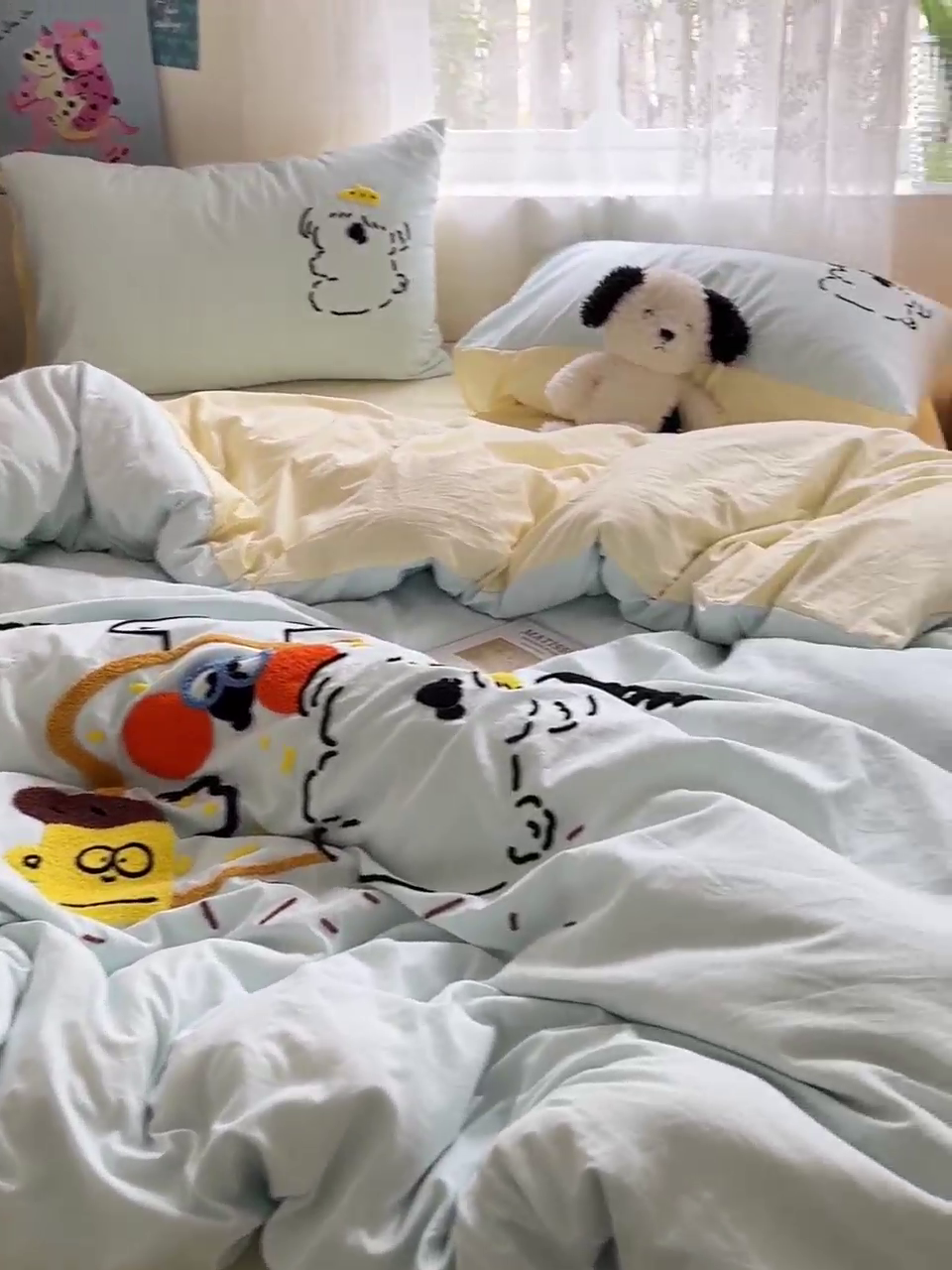 91家纺网 家纺一手货源 找家纺 曼谷家纺 2025新款软糯毛巾绣水洗棉四件套-【买家秀联系微信】专属版权，质检报告 舔狗-薄荷芝士