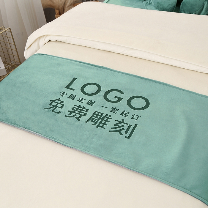 91家纺网 家纺一手货源 找家纺 琪宝阁 2025新款轻奢一族系列立丝绒美 容床罩套件 轻奢一族绿色