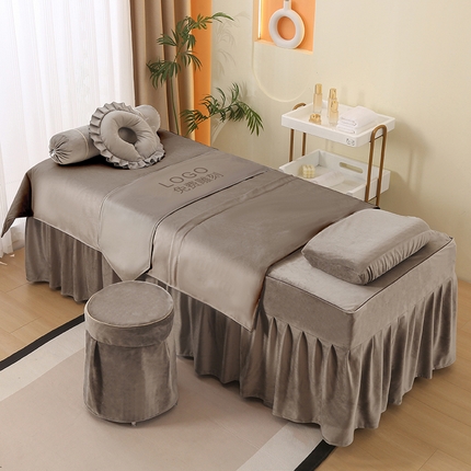 91家纺网 家纺一手货源 找家纺 （总）琪宝阁 2025新款轻奢一族系列立丝绒美 容床罩套件