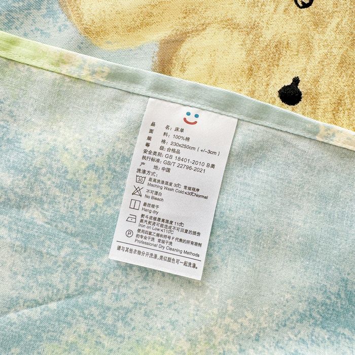 91家纺网 家纺一手货源 找家纺 呗旺鹿 2025新款全棉13372床单 油画慕斯猫