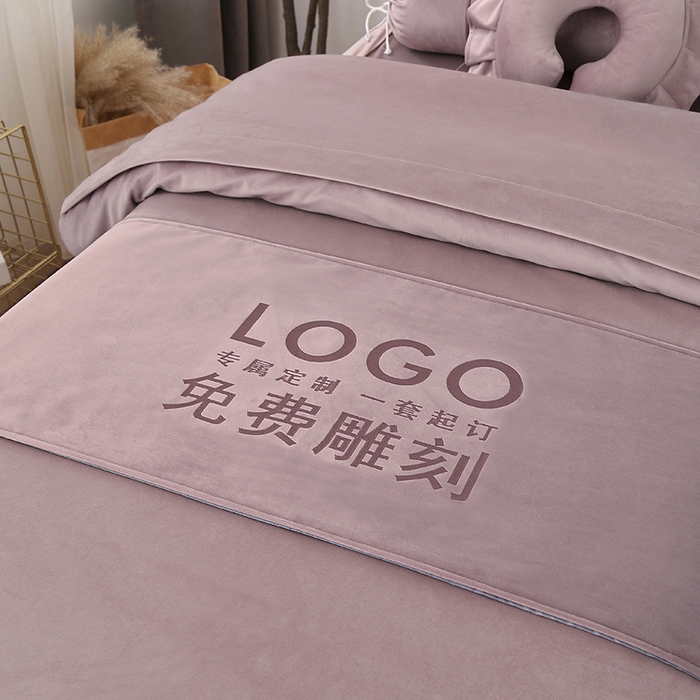 91家纺网 家纺一手货源 找家纺 琪宝阁 2025新款轻奢一族系列立丝绒美 容床罩套件 轻奢一族豆沙1